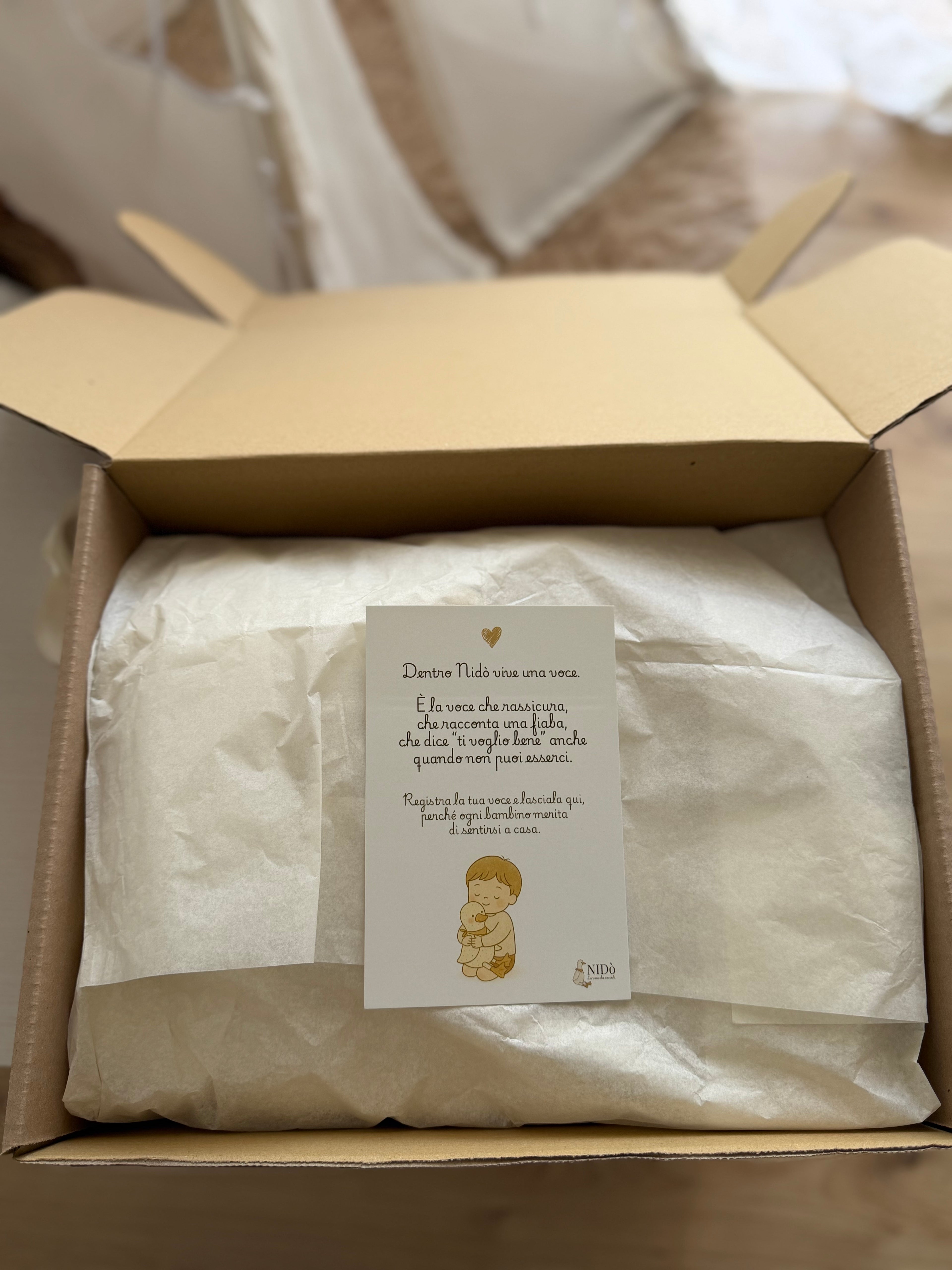 Nidò- Il peluche che custodisce la voce di chi ami